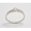 Prsteň s diamantom  0,105 ct z bieleho zlata Verona soft