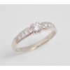 Prsteň s diamantom  0,14 ct z bieleho zlata Verona