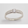 Prsteň s diamantom  0,14 ct z bieleho zlata Verona