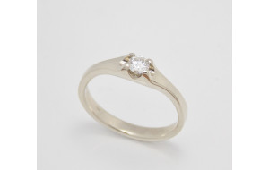 Prsteň s diamantom 0,17 ct z bieleho zlata Esprit