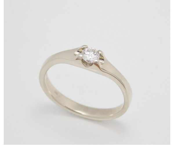Prsteň s diamantom 0,17 ct z bieleho zlata Esprit