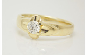 Prsteň s diamantom zo žltého zlata GIA 0,30 ct  Story