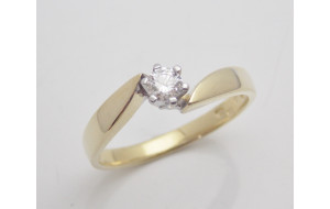 Prsteň s diamantom 0,17 ct zo žltého zlata Andromeda 