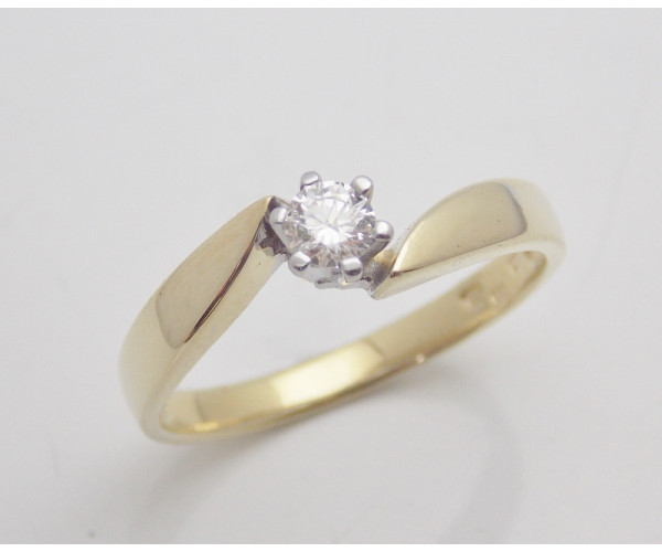 Prsteň s diamantom 0,17 ct zo žltého zlata Andromeda 