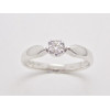 Prsteň s diamantom 0,18 ct z bieleho zlata Lea
