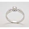 Prsteň s diamantom 0,18 ct z bieleho zlata Lea