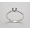 Prsteň s diamantom 0,13 ct z bieleho zlata Open Heart