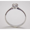 Prsteň s diamantom 0,13 ct z bieleho zlata Open Heart