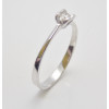 Prsteň s diamantom 0,13 ct z bieleho zlata Open Heart