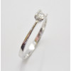 Prsteň s diamantom 0,13 ct z bieleho zlata Open Heart