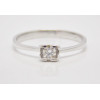 Prsteň s diamantom 0,13 ct z bieleho zlata Open Heart