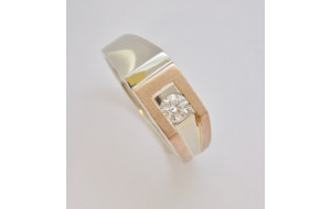 Pánsky prsteň s diamantom GIA 0,30 ct Pride