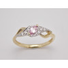 Prsteň s ružovým zafírom a diamantmi Romantic