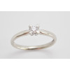 Prsteň s diamantom z bieleho zlata 0,135 ct Spring