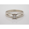Prsteň s diamantom 0,18 ct z bieleho zlata Princess 