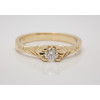Prsteň s diamantom 0,17 ct zo žltého zlata Glow diamond