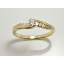 Prsteň s diamantmi zo žltého zlata Paris