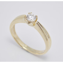 Prsteň s diamantom 0,23 ct zo žltého zlata Ballerine