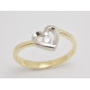 Prsteň s diamantom 0,085 ct White Heart