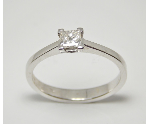 Prsteň s diamantom GIA 0,33 ct z bieleho zlata Dream