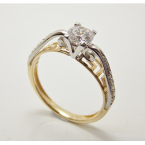 Prsteň s diamantom GIA 0,50 ct Antiqua