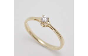 Prsteň s diamantom  zo žltého zlata Sydney
