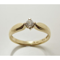 Prsteň s diamantom 0,18ct zo žltého zlata Echo 