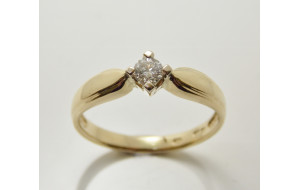 Prsteň s diamantom 0,18ct zo žltého zlata Echo 