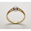 Prsteň s diamantom 0,23 ct zo žltého zlata Venezia