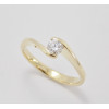 Prsteň s diamantom 0,19 ct zo žltého zlata Golden Eye II