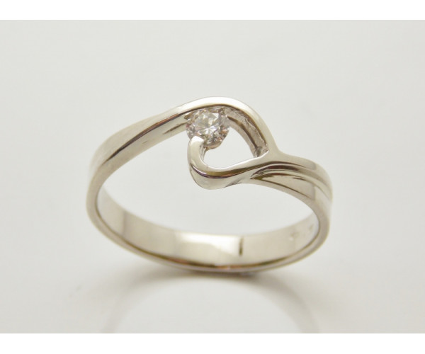 Prsteň s diamantom 0,14 ct Small Heart W