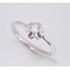 Prsteň s diamantom 0,125 ct z bieleho zlata Flower Shape