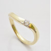 Prsteň s diamantom 0,15 ct zo žltého zlata Samba