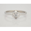 Prsteň s diamantom 0,125 ct z bieleho zlata Flower Shape