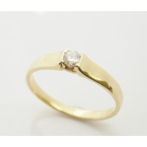 Prsteň s diamantom 0,14 ct zo žltého zlata River