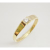 Prsteň s diamantom 0,14 ct zo žltého zlata River
