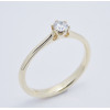Prsteň s diamantom 0,14 ct  zo žltého zlata Happy
