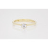 Prsteň s diamantom 0,14 ct  zo žltého zlata Happy