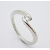Prsteň s diamantom 0,18 ct z bieleho zlata Golden Eye