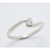 Prsteň s diamantom 0,18 ct z bieleho zlata Golden Eye