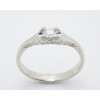 Prsteň s diamantom 0,16 ct z bieleho zlata Glow diamond