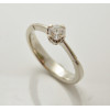 Prsteň s diamantom 0,25 ct z bieleho zlata Fancy