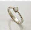 Prsteň s diamantom 0,25 ct z bieleho zlata Fancy