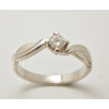 Prsteň s diamantom 0,18 ct z bieleho zlata Melody