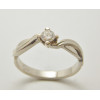Prsteň s diamantom 0,18 ct z bieleho zlata Melody