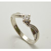 Prsteň s diamantom 0,18 ct z bieleho zlata Melody