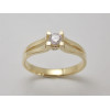 Prsteň s diamantom 0,18 ct zo žltého zlata Princess
