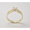 Prsteň s diamantom 0,18 ct zo žltého zlata Princess