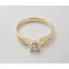 Prsteň s diamantom 0,18 ct zo žltého zlata Princess