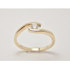Prsteň s diamantom 0,18 ct zo žltého zlata Golden Eye
